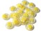 20 15mm Yellow Flat Round Pendants Resin Yellow Fireworks Charms